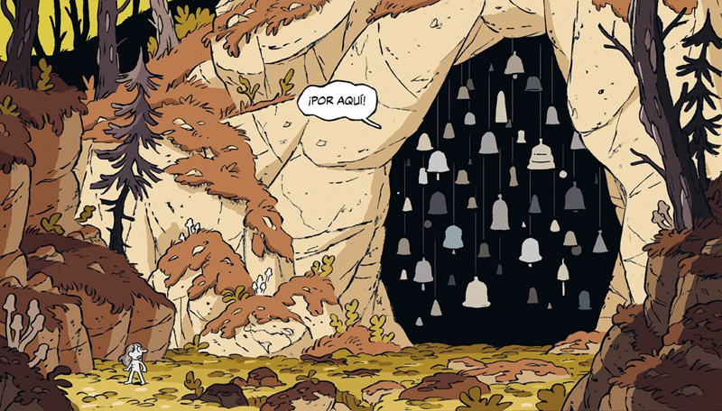 Ilustración de Hilda y el rey de la montaña