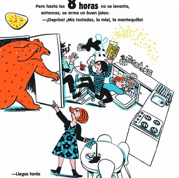 Ilustración de Un oso a contrarreloj
