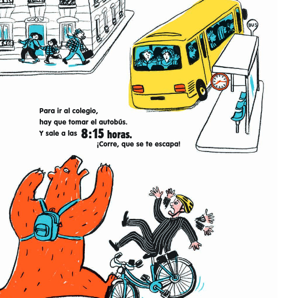 Ilustración de Un oso a contrarreloj