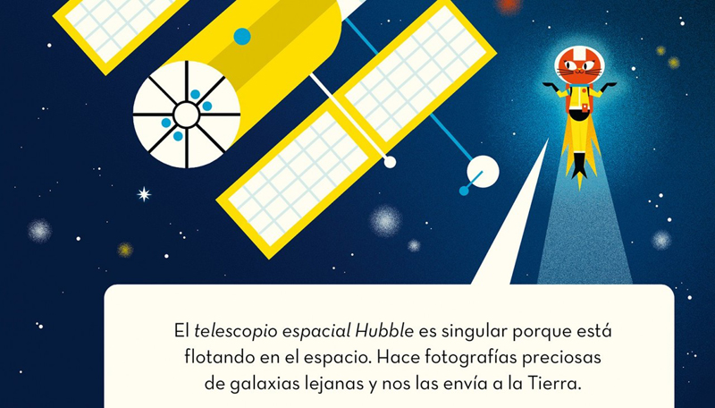 Ilustración de El profesor Astro Cat y las estrellas