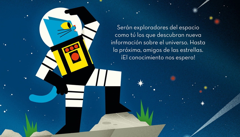 Ilustración de El profesor Astro Cat y las estrellas