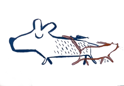 Ilustración de ¿Qué hace un hombre con una sardina en la cabeza?