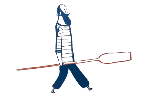 Ilustración de ¿Qué hace un hombre con una sardina en la cabeza?