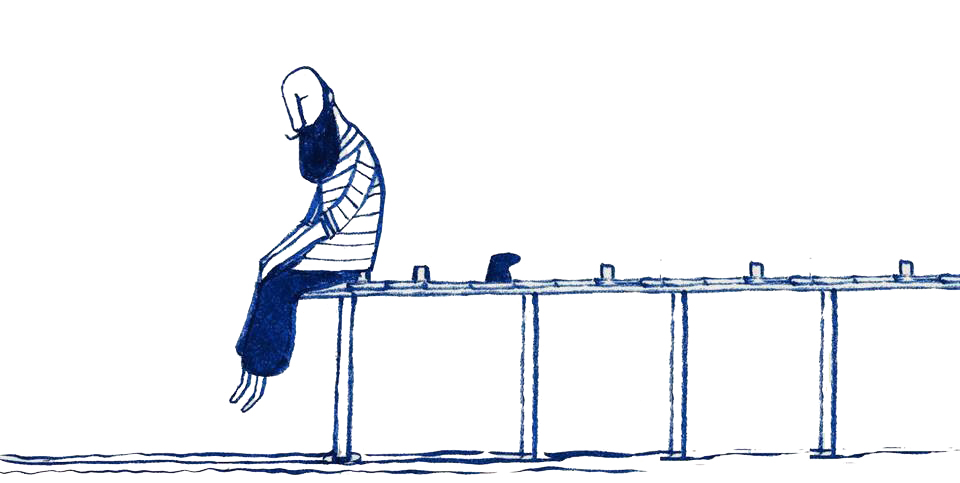 Ilustración de ¿Qué hace un hombre con una sardina en la cabeza?