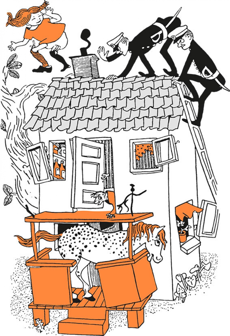 Ilustración de Pippi Calzaslargas
