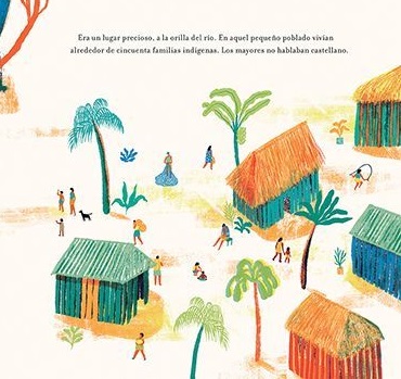 Ilustración de La joven maestra y la gran serpiente