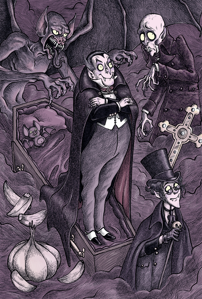 Ilustración de Vampira de biblioteca. El ataque polilla