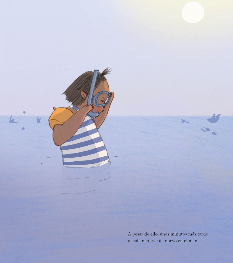 Ilustración de Sara, Tula y el mar