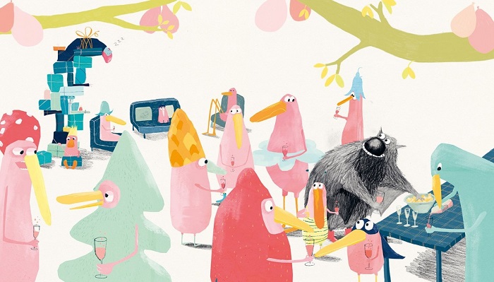 Ilustración de La fiesta de los pájaros