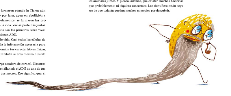 Ilustración de Microbios monstruosos. Sobre bacterias útiles y virus dañinos
