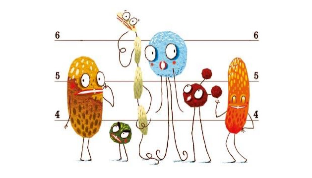 Ilustración de Microbios monstruosos. Sobre bacterias útiles y virus dañinos