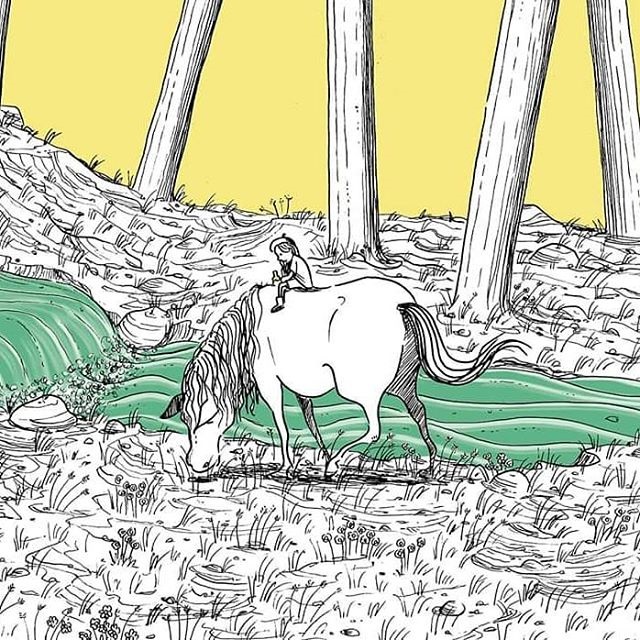Ilustración de A lomos de caballo