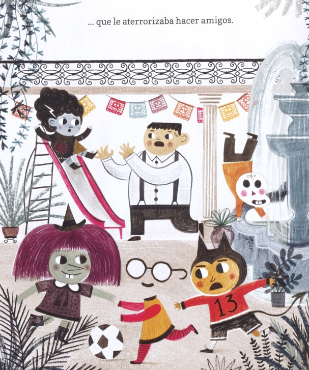 Ilustración de Gustavo, el fantasma tímido