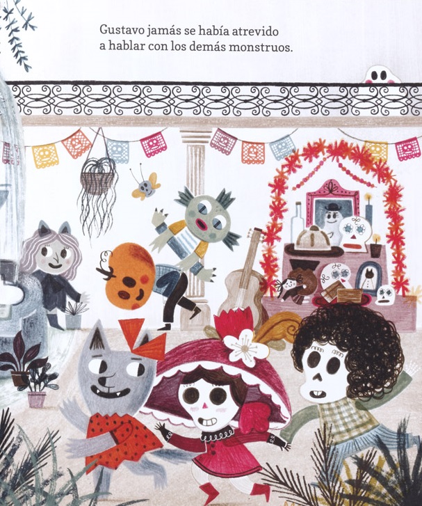 Ilustración de Gustavo, el fantasma tímido