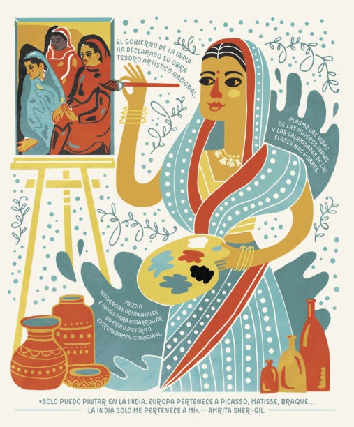 Ilustración de Mujeres en el arte