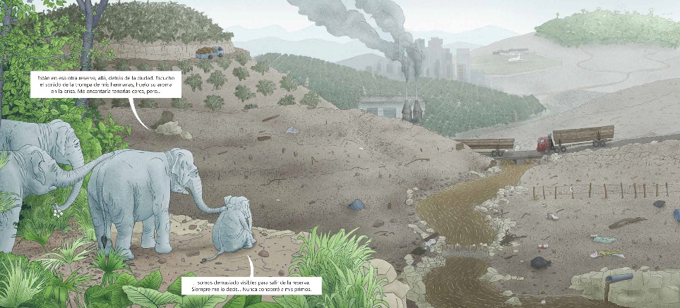 Ilustración de Cuando la selva desaparece