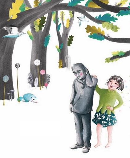 Ilustración de Un baño de bosque