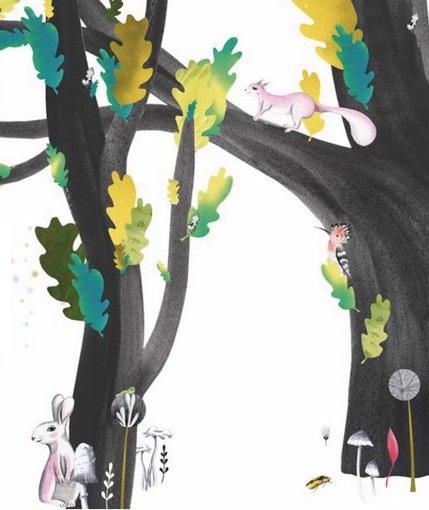 Ilustración de Un baño de bosque