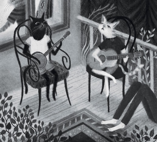 Ilustración de El divorcio de la gata blanca
