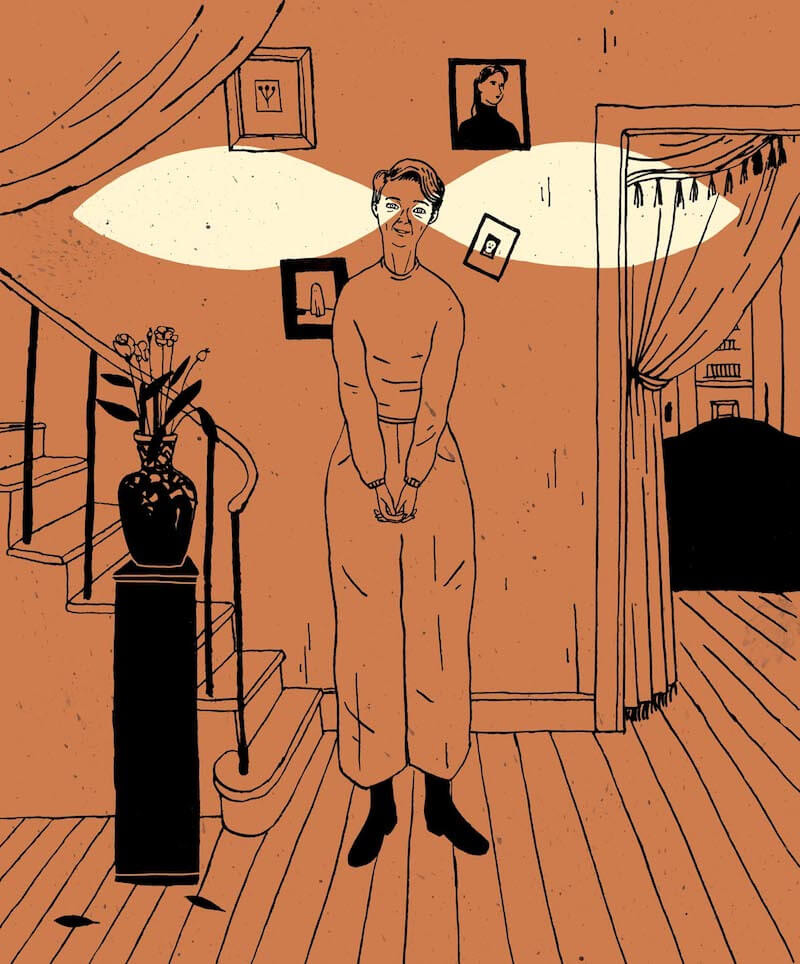 Ilustración de El hombre bajo el farol
