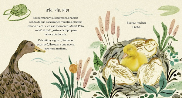Ilustración de Buenas noches, patito