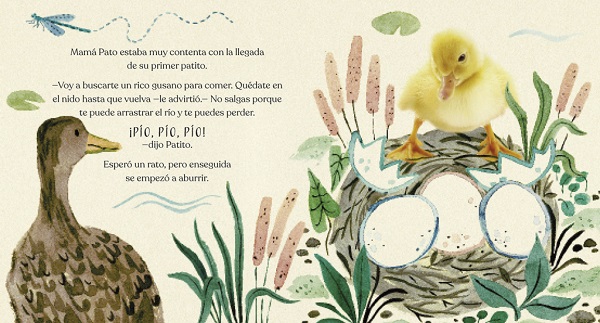 Ilustración de Buenas noches, patito