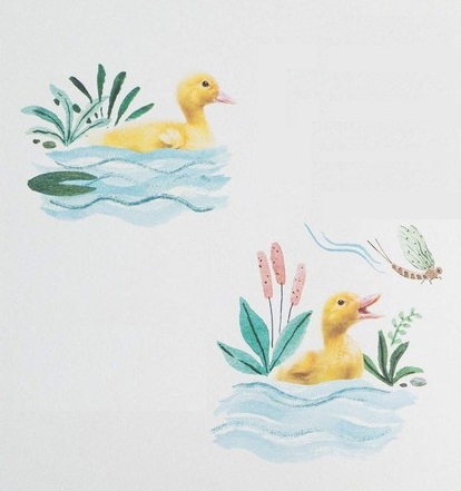 Ilustración de Buenas noches, patito