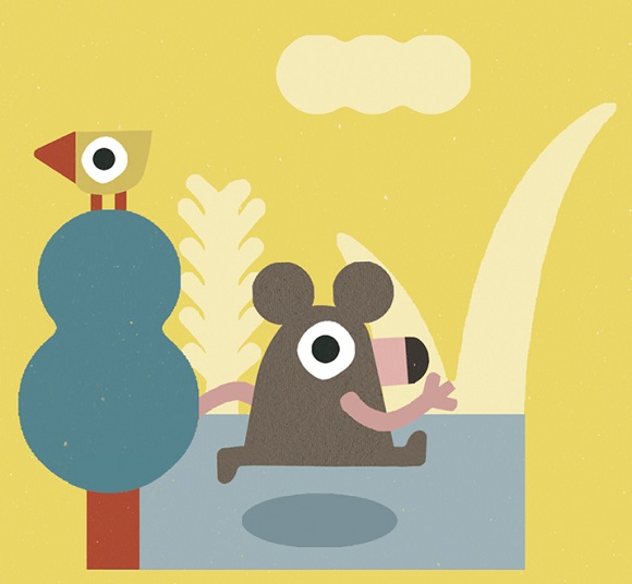 Ilustración de Ratón a la fuga