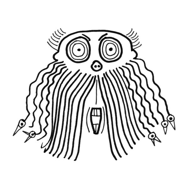 Ilustración de Monstruos dentro de monstruos para gritar y colorear