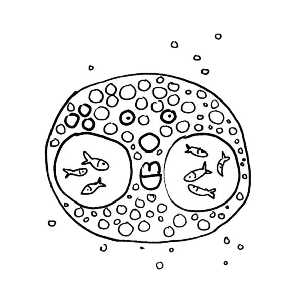 Ilustración de Monstruos dentro de monstruos para gritar y colorear