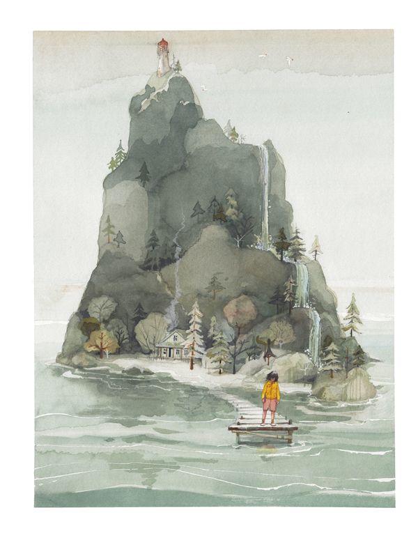 Ilustración de Lena, Theo y el mar
