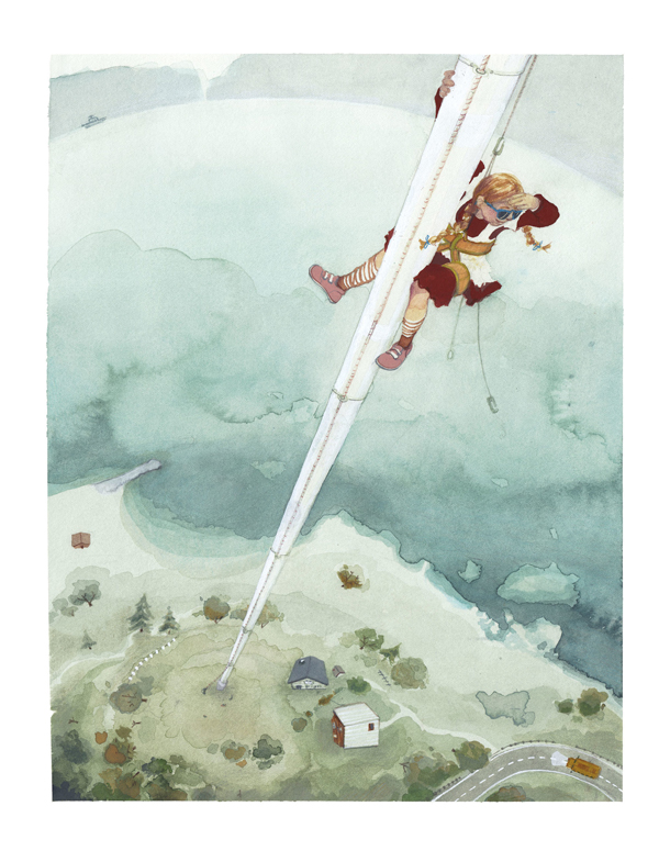 Ilustración de Lena, Theo y el mar