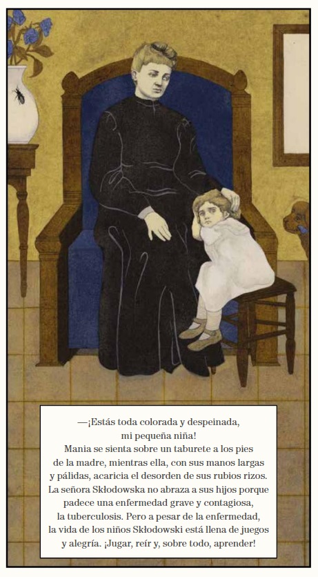 Ilustración de Marie Curie