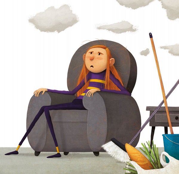 Ilustración de A veces mamá tiene truenos en la cabeza