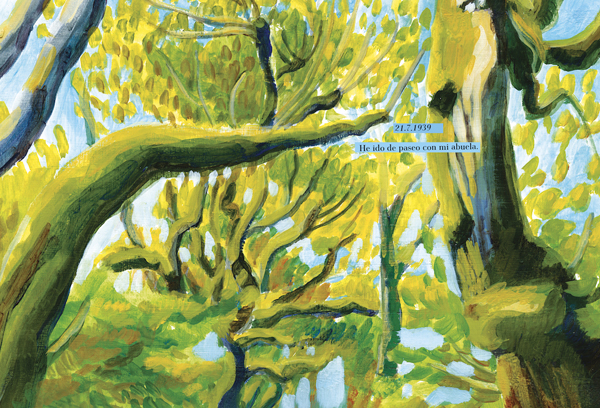 Ilustración de He visto un pájaro carpintero