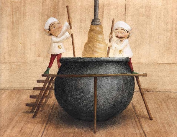 Ilustración de La fábrica de turrón