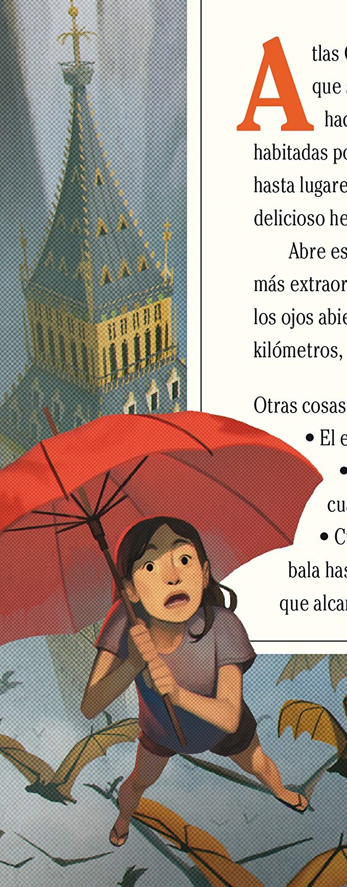 Ilustración de Atlas Obscura. Guía de exploración para las niñas y los niños más aventureros del mundo