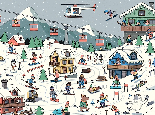 Ilustración de Busca y encuentra numerosos números