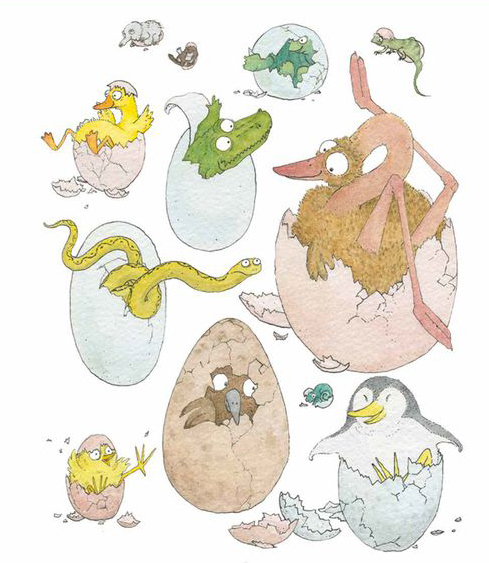 Ilustración de En el huevo