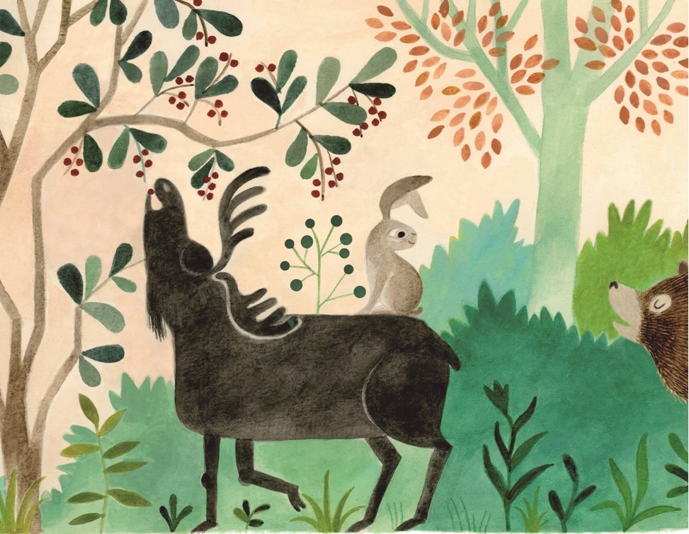 Ilustración de El alce negro