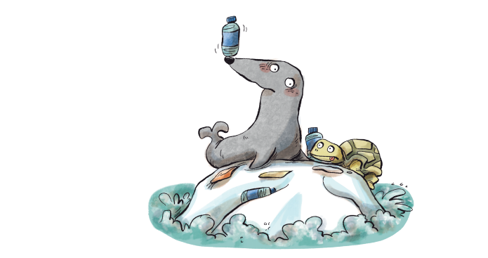 Ilustración de Salvemos los océanos
