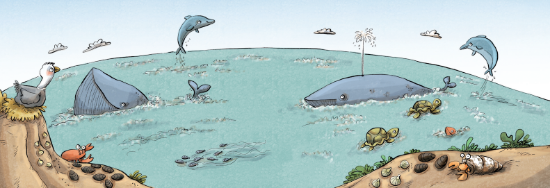 Ilustración de Salvemos los océanos