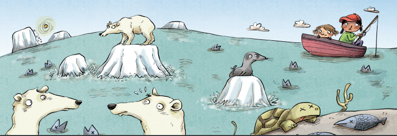 Ilustración de Salvemos los océanos