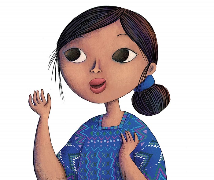 Ilustración de Juanita. La niña que contaba estrellas