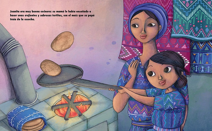 Ilustración de Juanita. La niña que contaba estrellas
