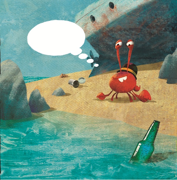Ilustración de Alejo, el cangrejo