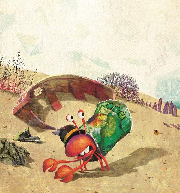 Ilustración de Alejo, el cangrejo