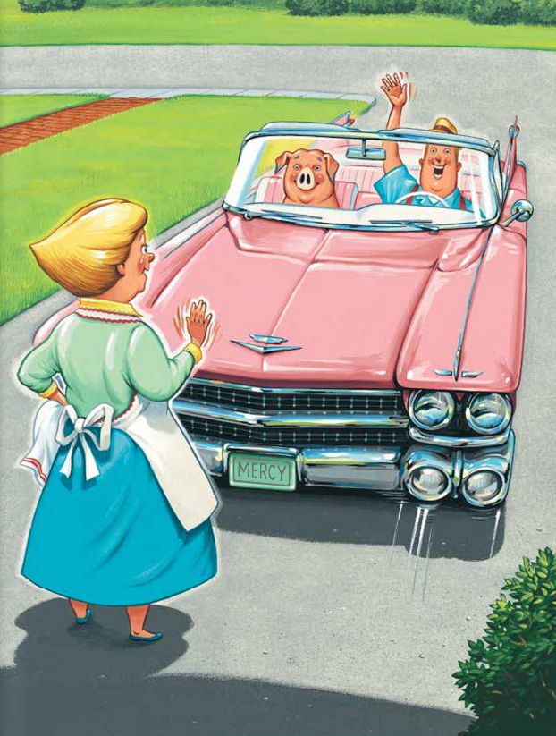 Ilustración de Mercy Watson va de paseo
