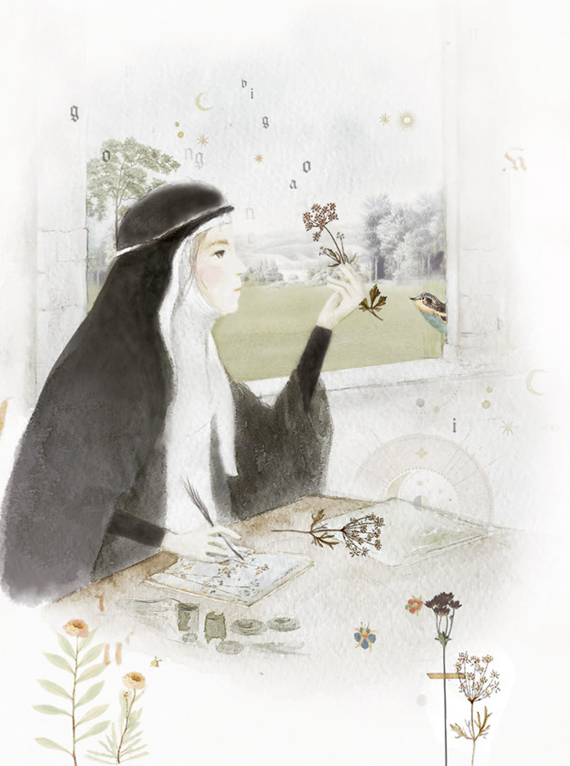 Ilustración de Hildegarda