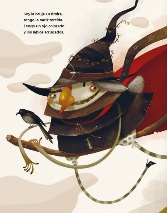 Ilustración de La bruja en la biblioteca